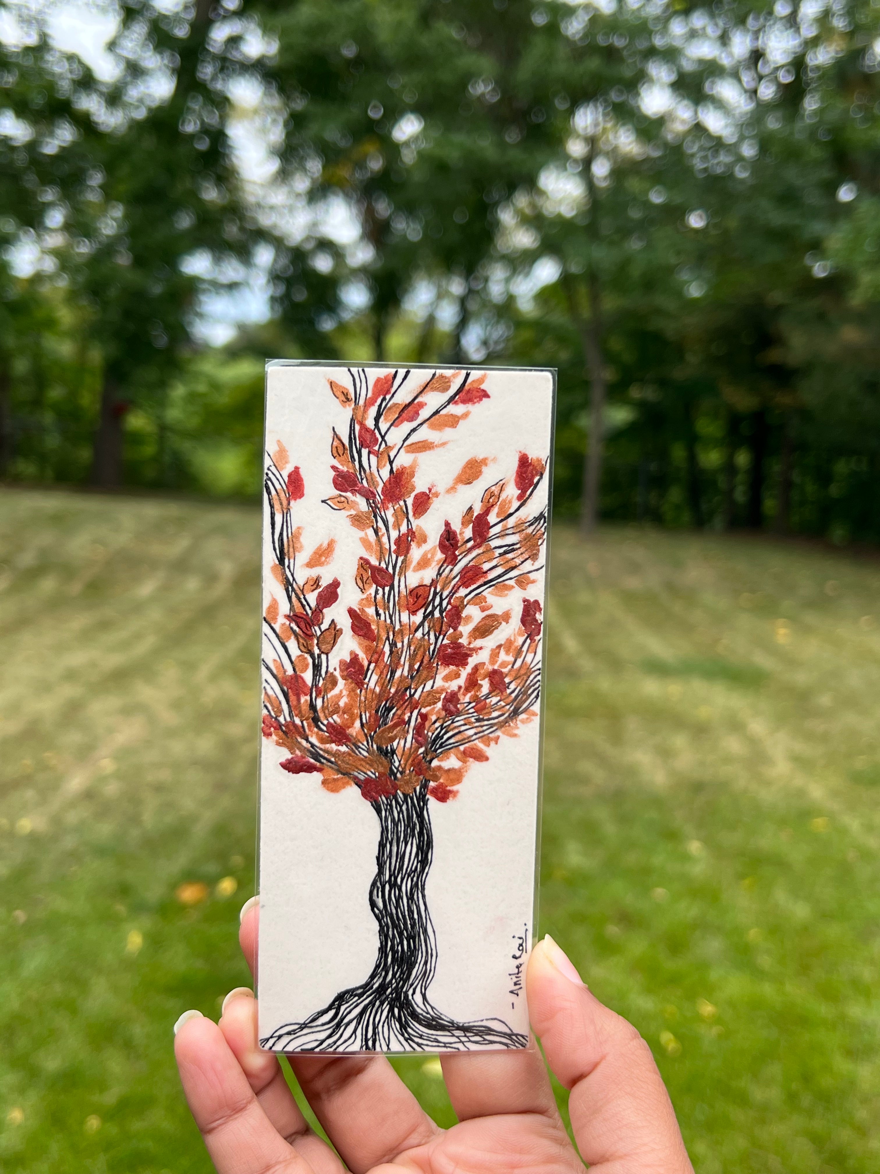 Handmade Watercolor Bookmark