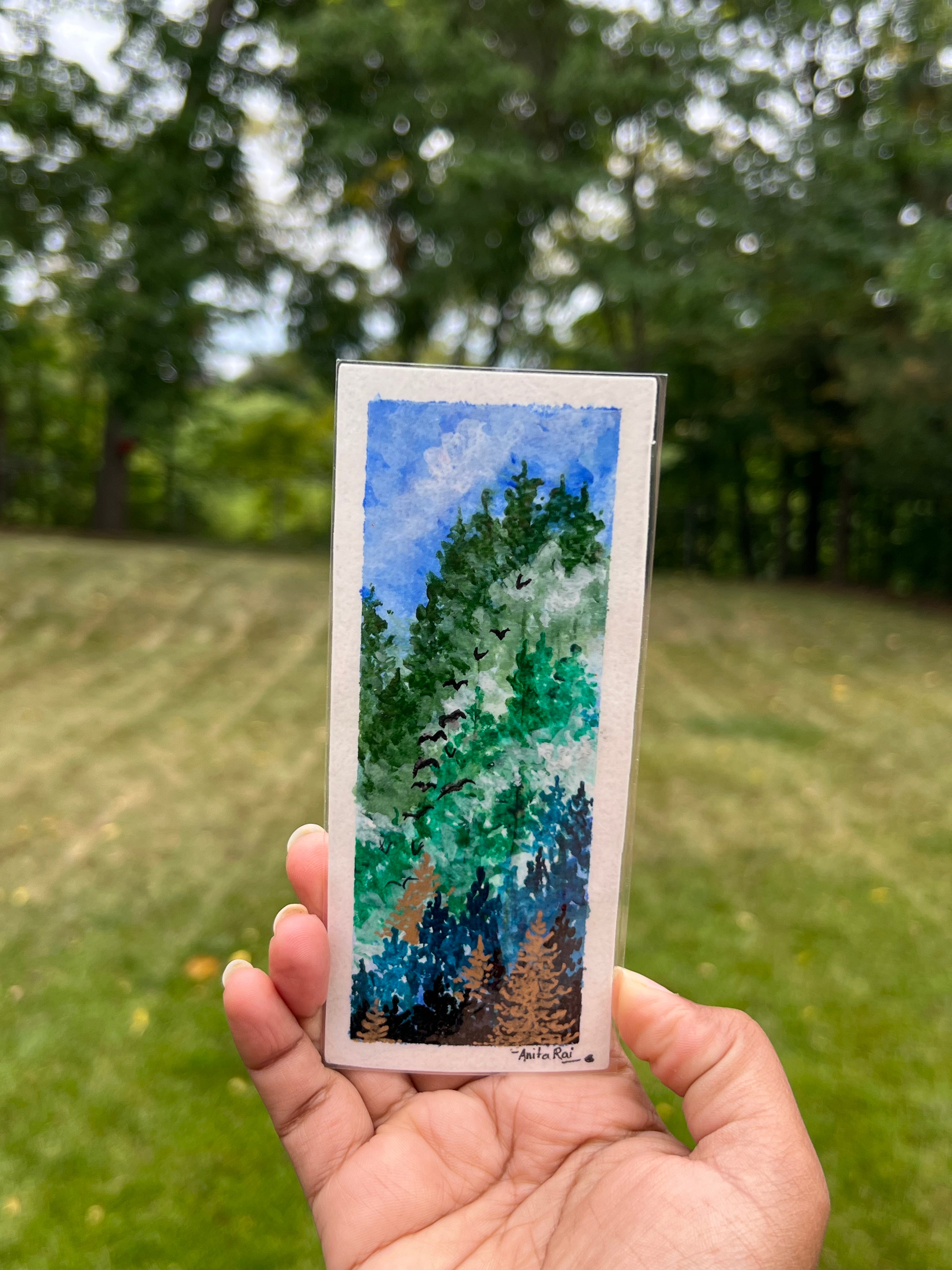 Handmade Watercolor Bookmark