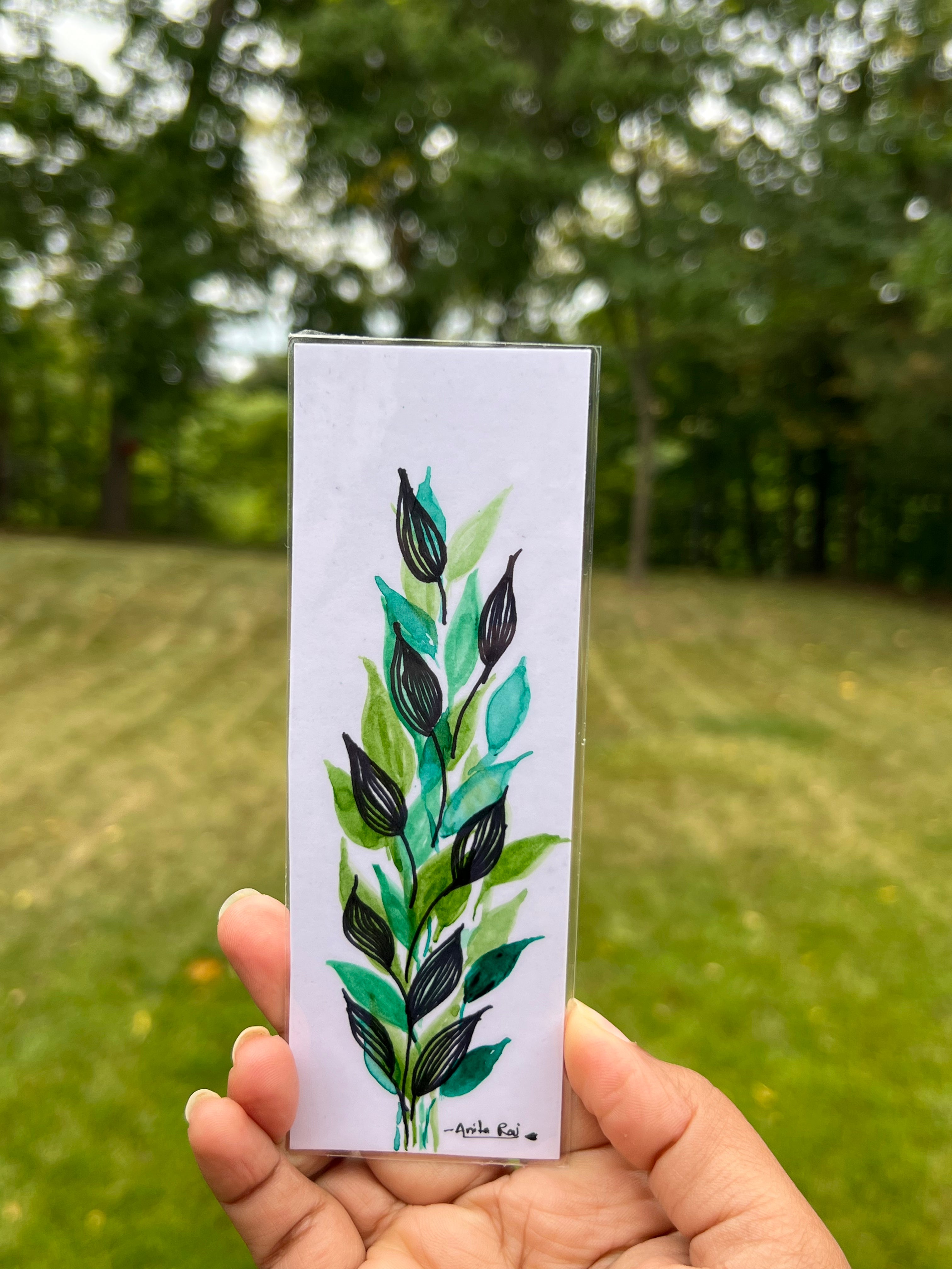 Handmade Watercolor Bookmark