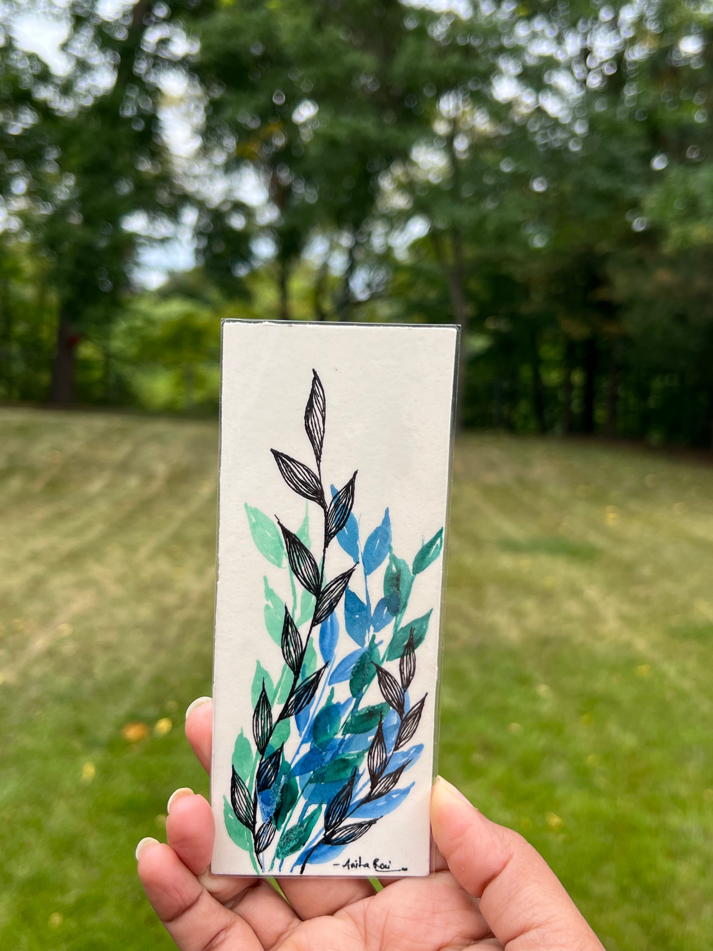 Handmade Watercolor Bookmark