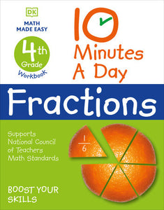 10 Minutes a Day Fractions, 4th Grade Paperback by DK