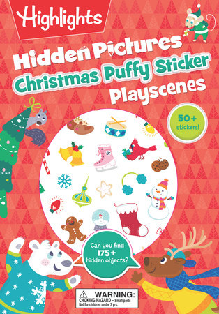Christmas Hidden Pictures Puffy Sticker Playscenes Paperback by Highlights 
(Creator