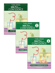 Third Grade Math with Confidence Complete Bundle Paperback by Kate Snow