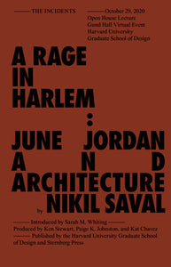 Rage in Harlem: June Jordan and Architecture Paperback by Nikil Saval