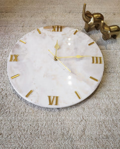 White Epoxy Resin Wall Clock